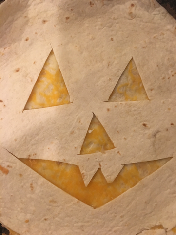 Jack o'Lantern Quesadilla