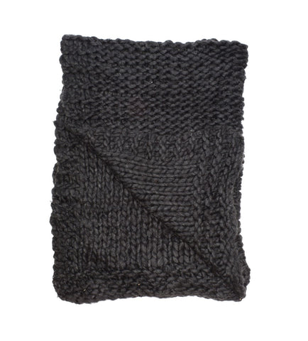 Chunky Knit Wool Throw in Charcoal – Aviva Stanoff Design
