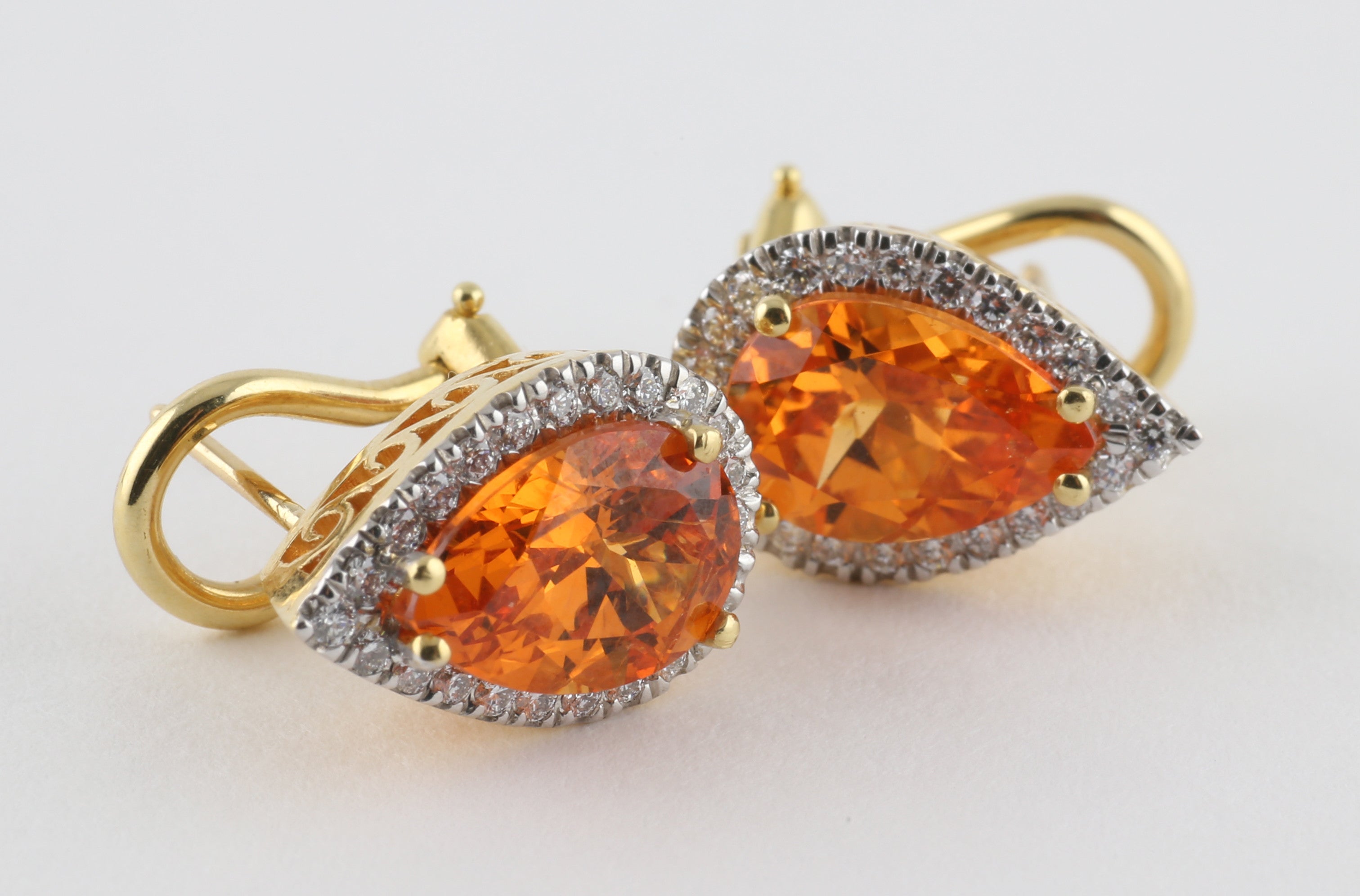 Pear Shaped Orange Garnet Earrings – Williams Custom Jewellery