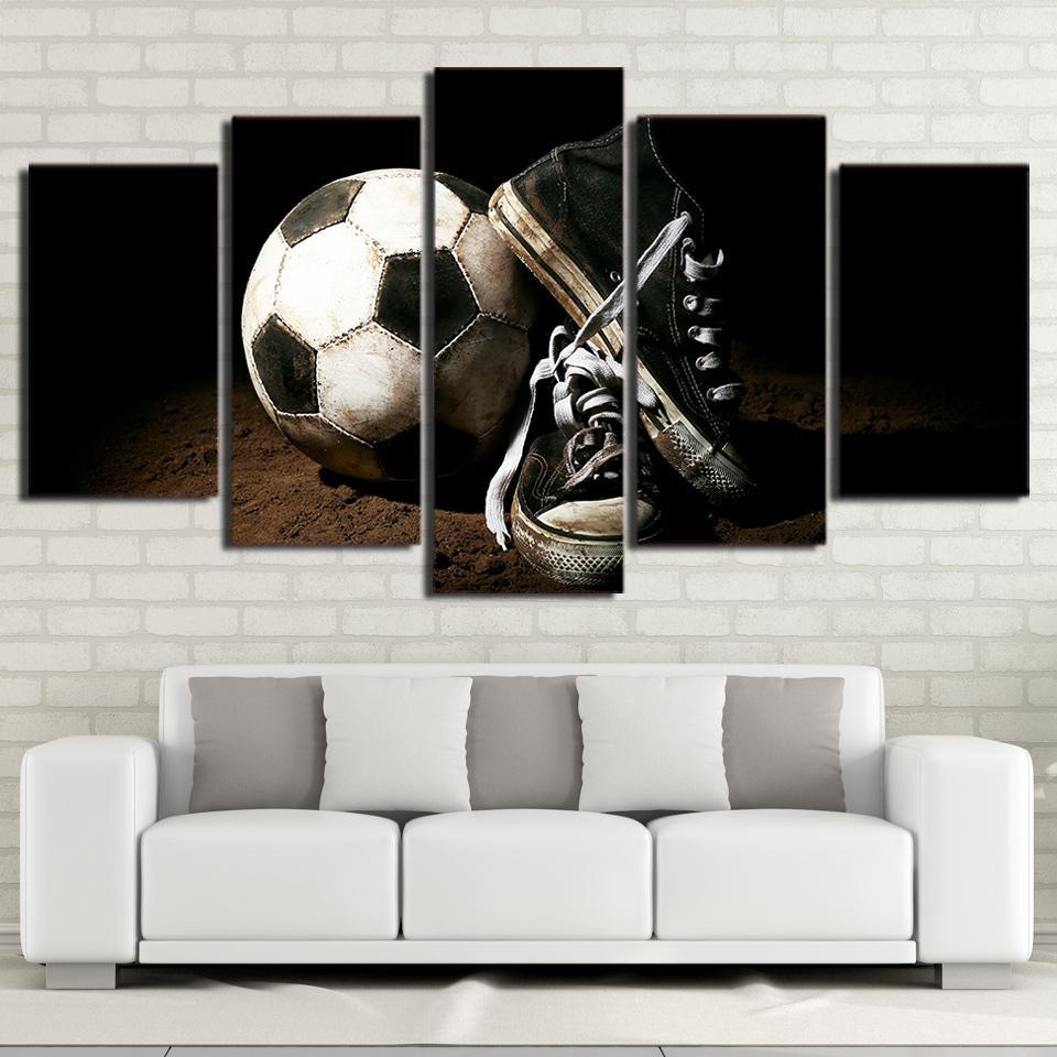 5 Piece Peerless Soccer Canvas Wall Art Paintings Sets For Sale It Make Your Day