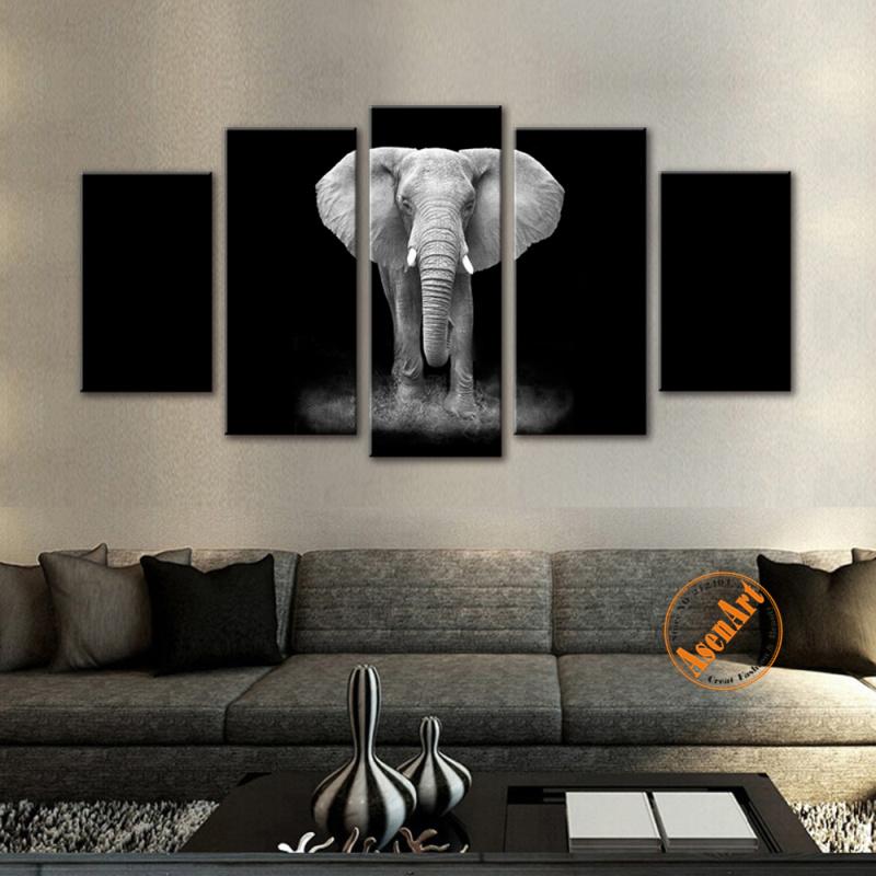 Black Animal Africa Elephant