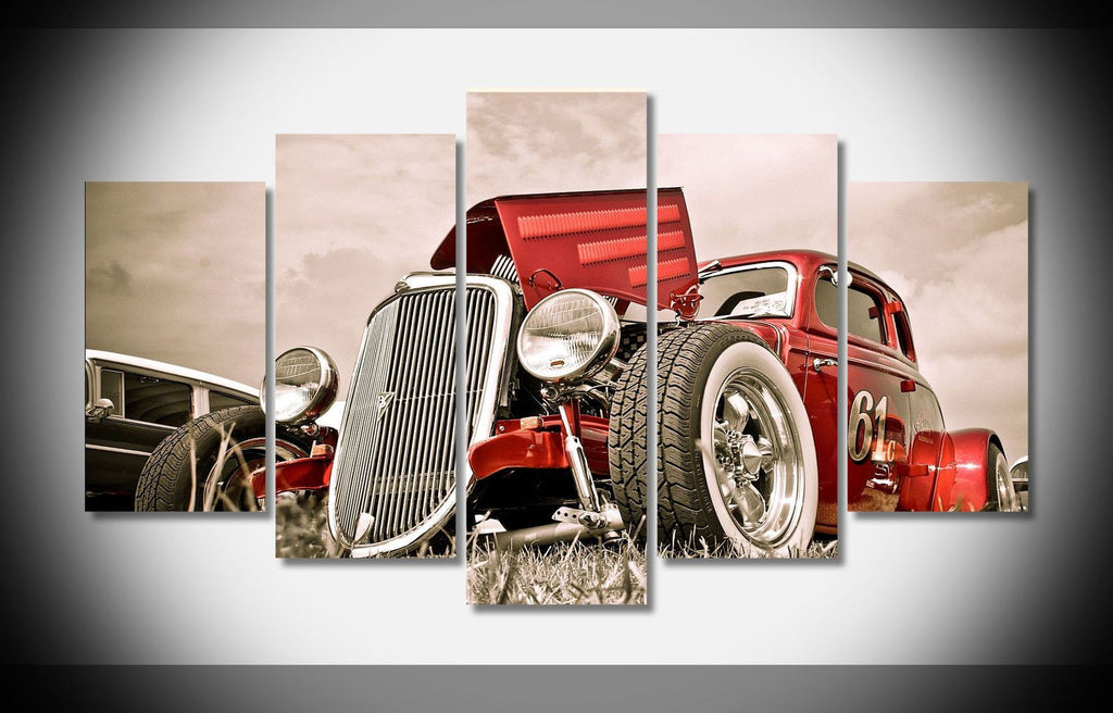 16+ Finest Old car pictures wall art framed images info