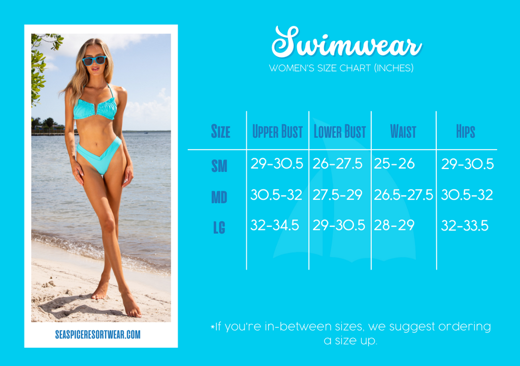 Seaspice Resort Wear - Size Charts