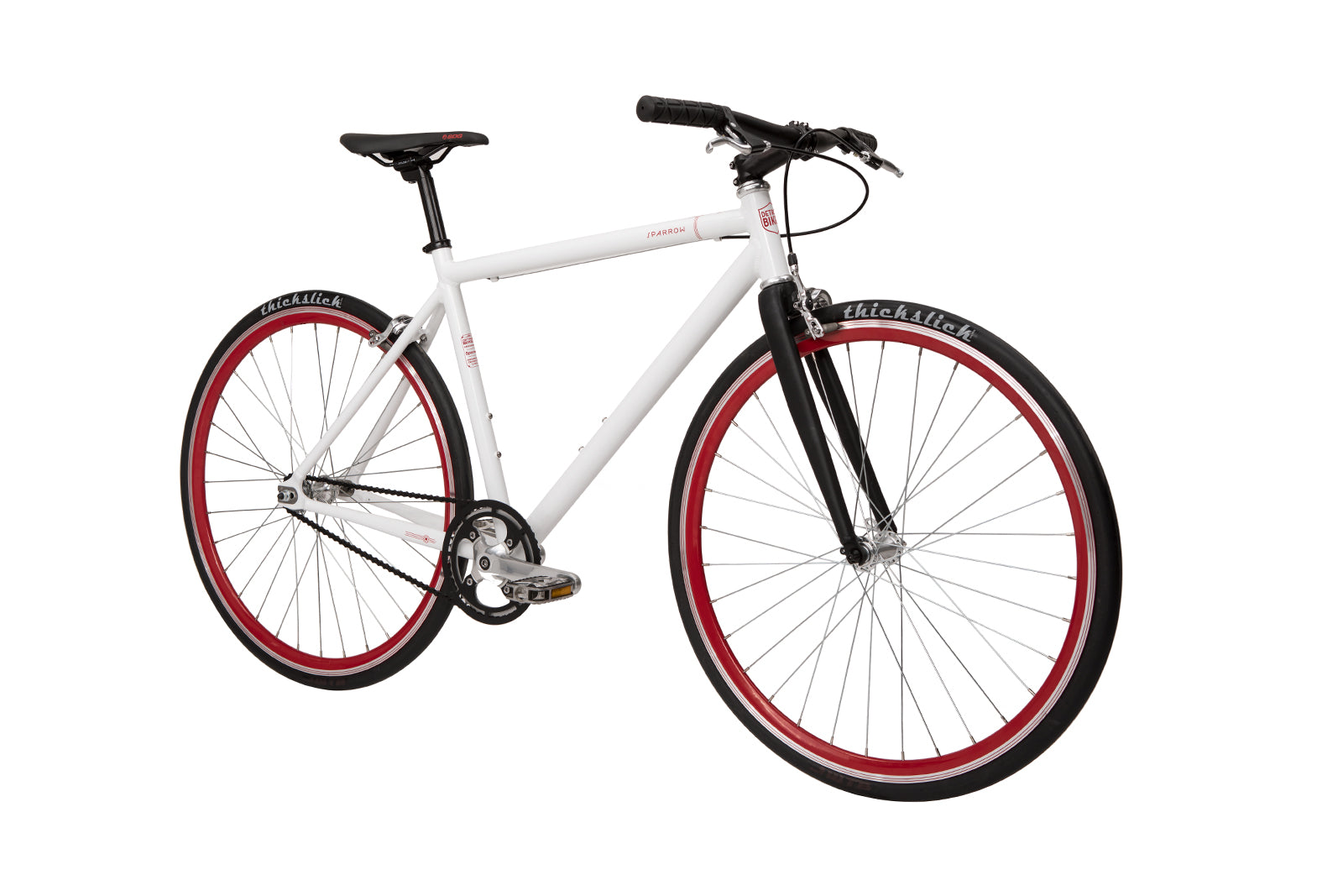 white red bike