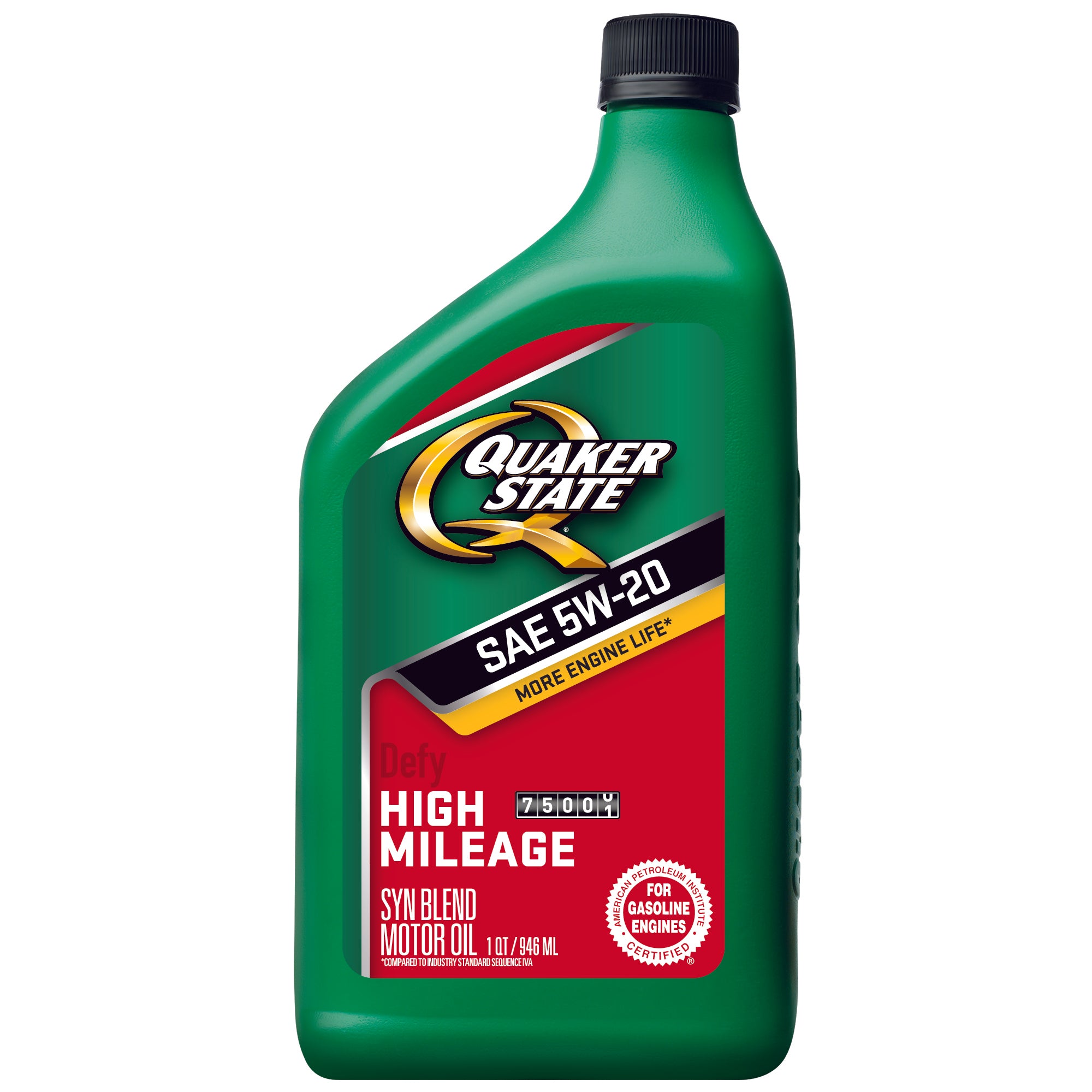 Quaker State Defy 5W 20 Synthetic Blend Motor Oil Case of 6 1 qt