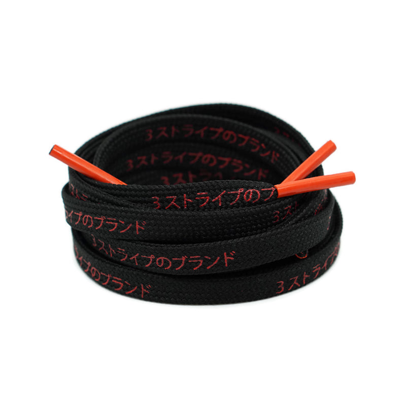 red and black laces