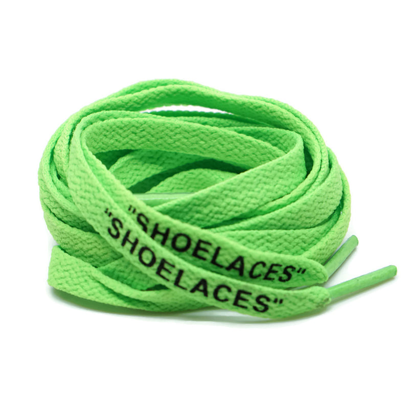 off white green shoelaces