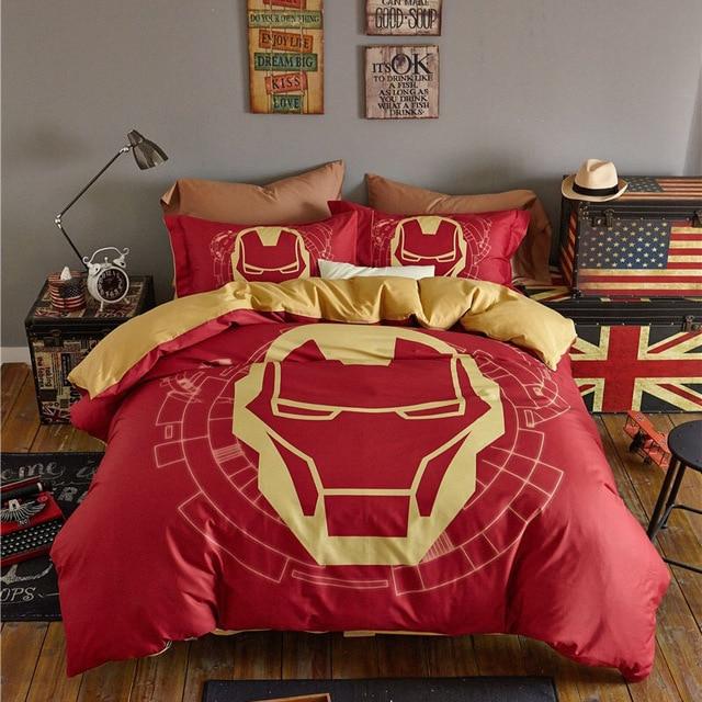 Superman Cartoon Printed Bedding Set For Boys Kids Marvel Superhero Du