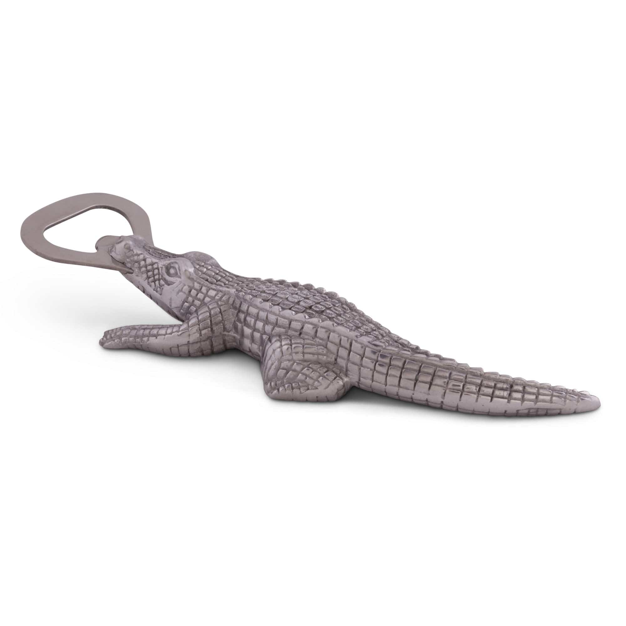 Crocodile letter opener, in pewter and stainless steel, elegant classy gift