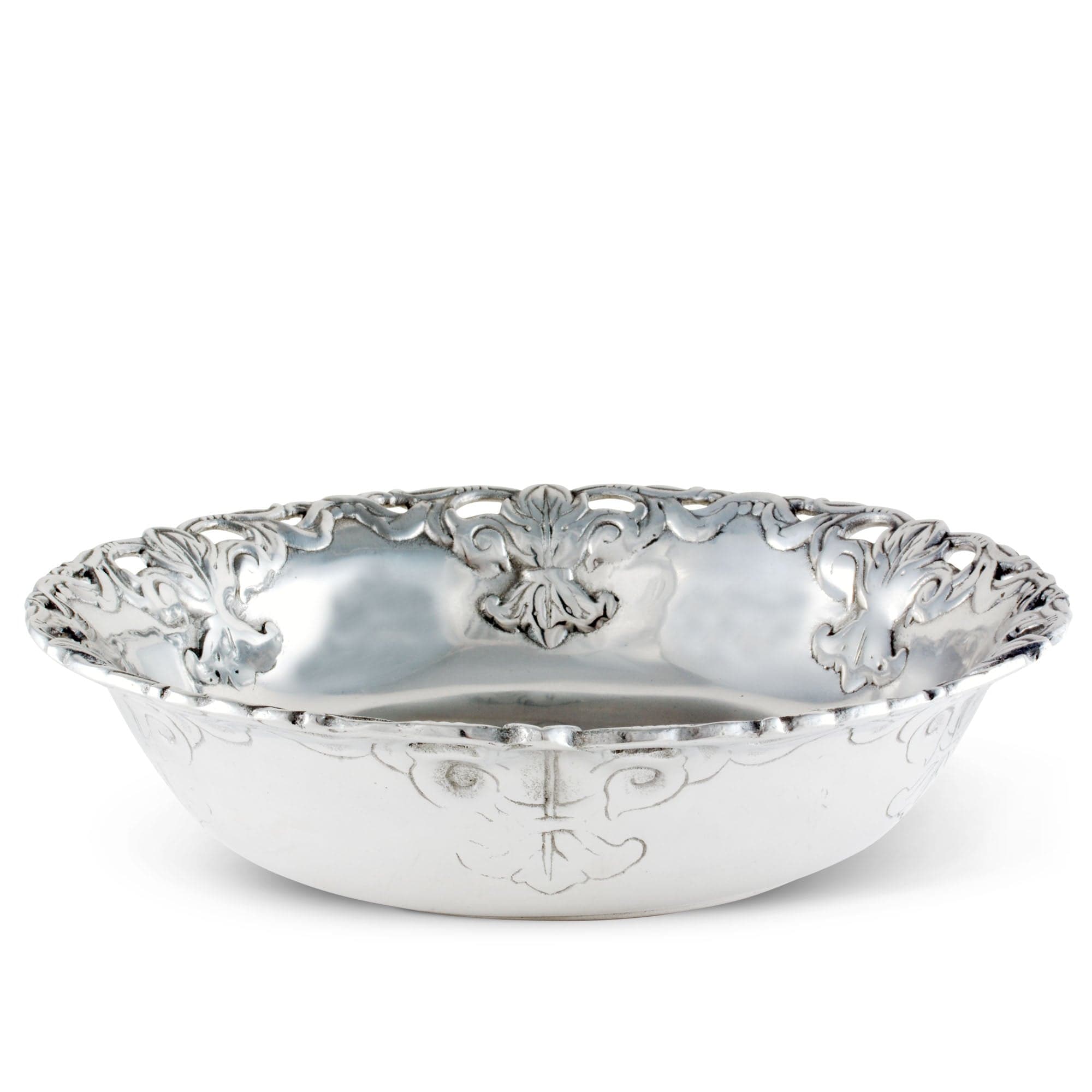 Fleur de Lis Living Crain Authentic Italian Fruit Bowl, Size: Large, White