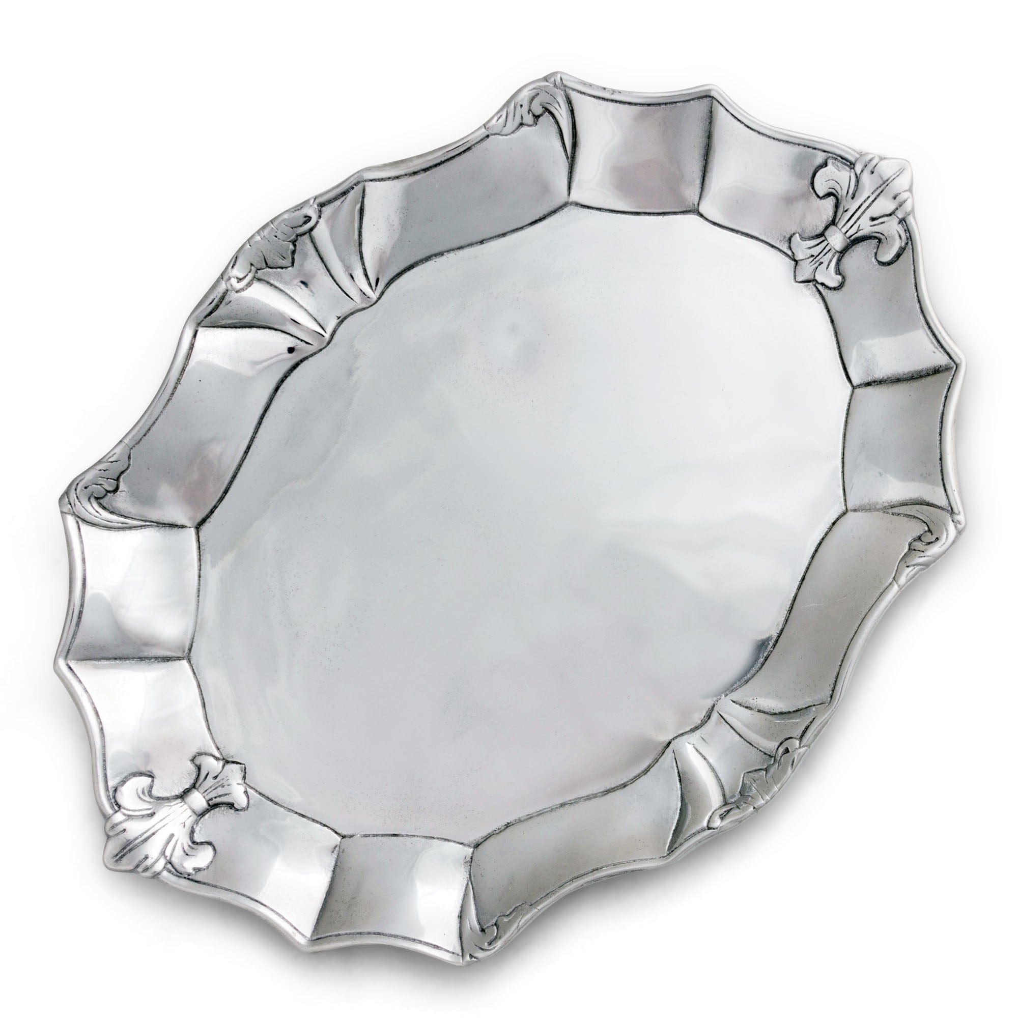 Arthur Court Fleur-De-Lis Glass Platter - Arthur Court Designs