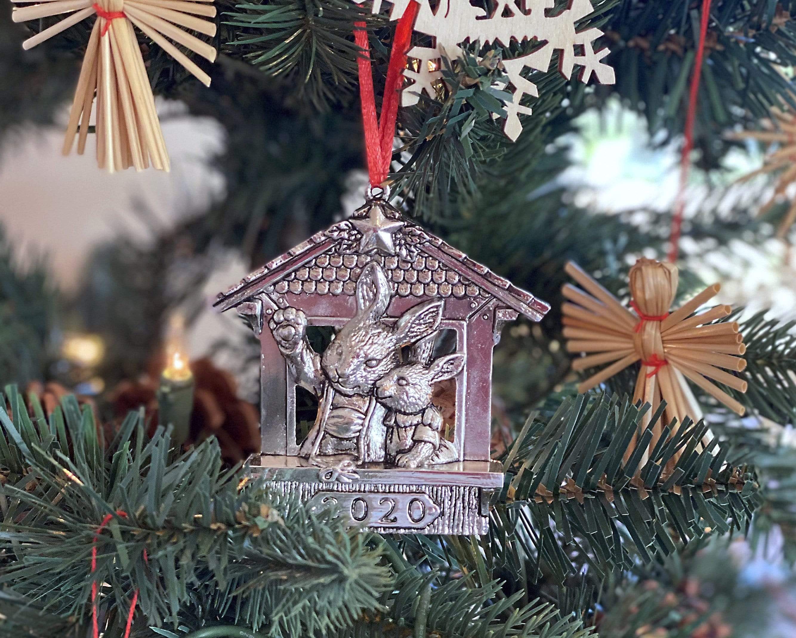 Bunny Annual Christmas Ornament - Arthur Court Designs product image