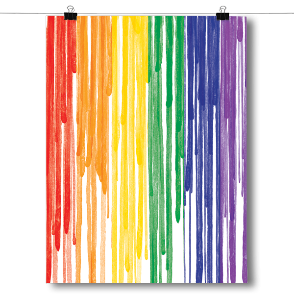 Dripping Paint LGBT Pride Flag – InspiredPosters