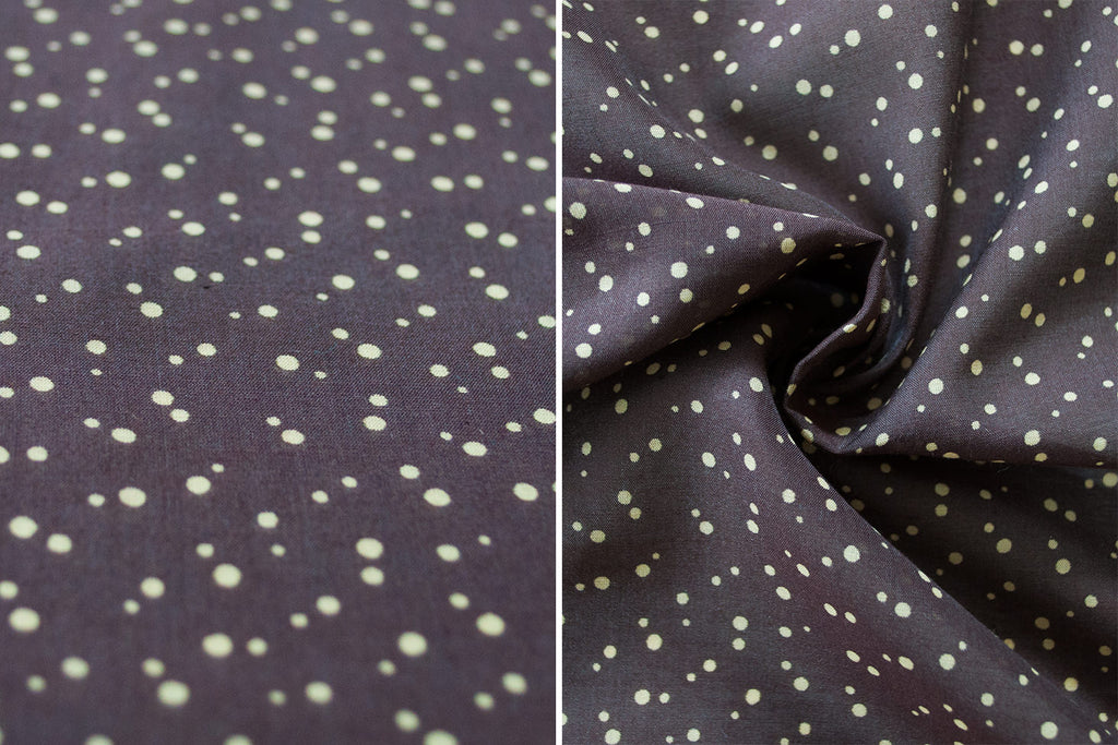 Brown Spotted Voile Fabric