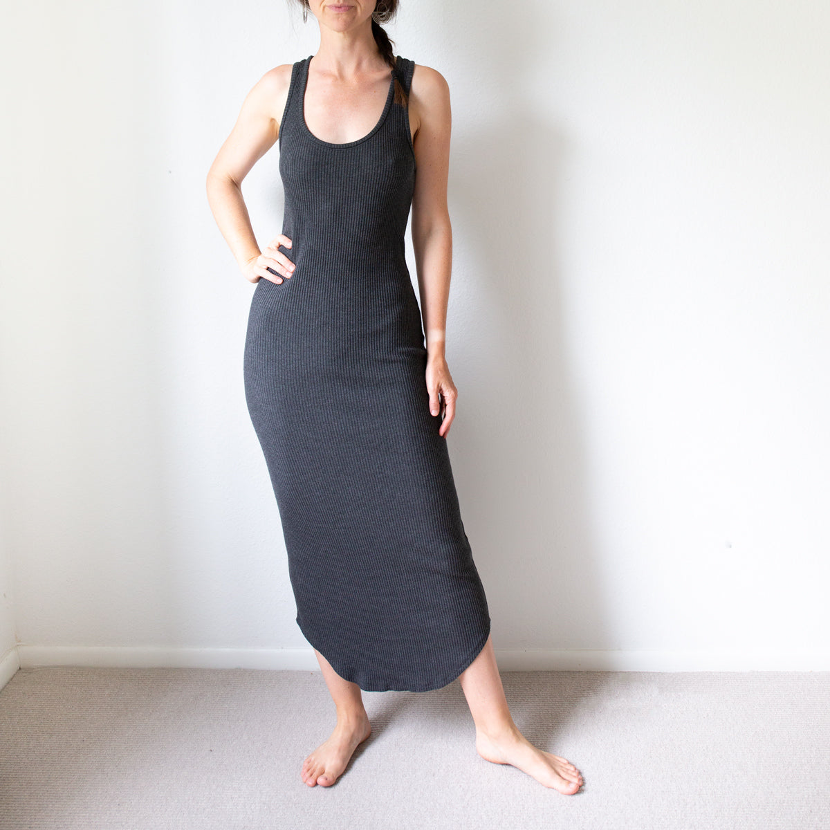 Midi Kila Dress | How to Sew a Knit Racerback Dress