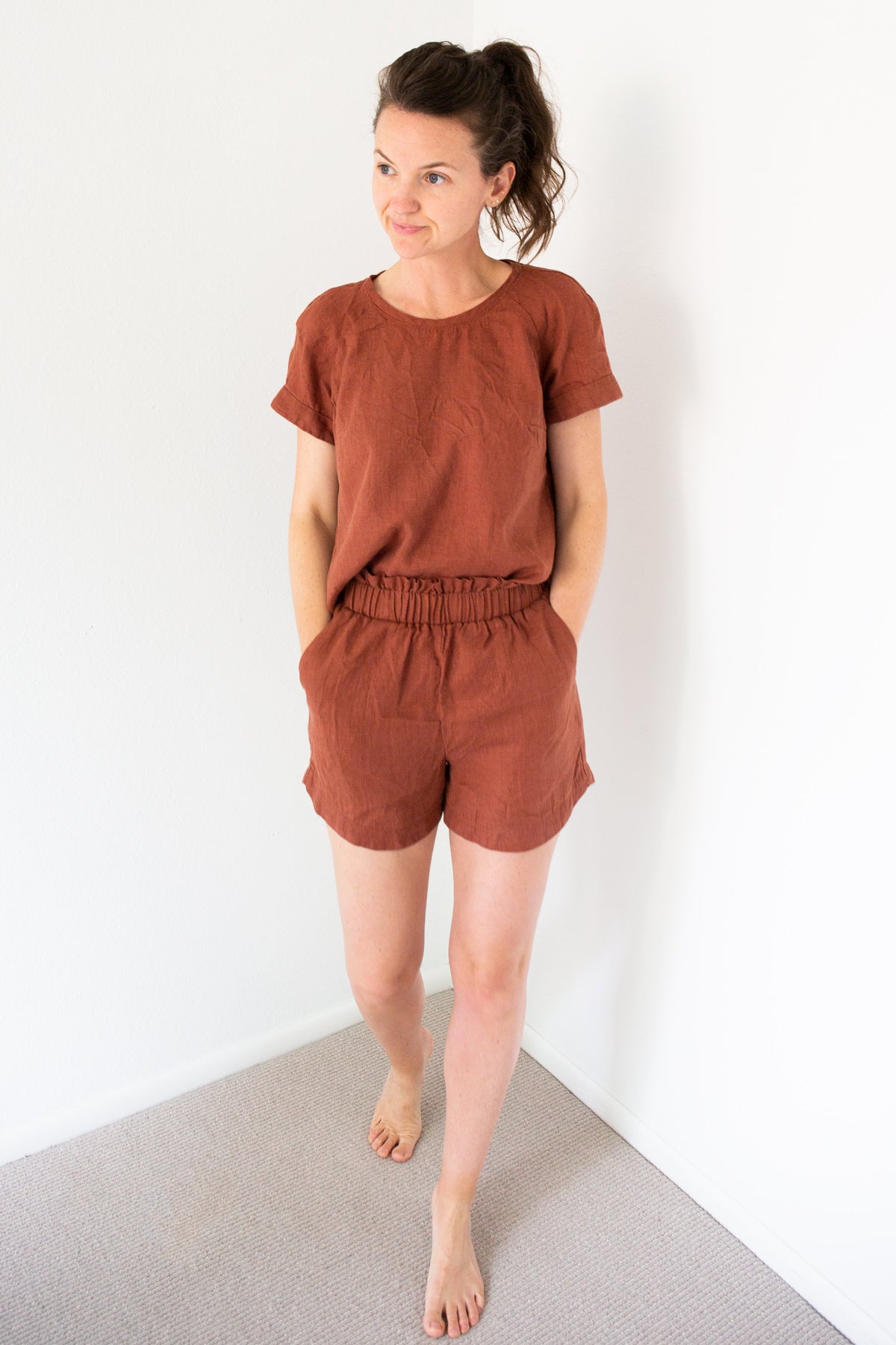 Coram Top and Peppermint Spring Shorts Sewing Patterns