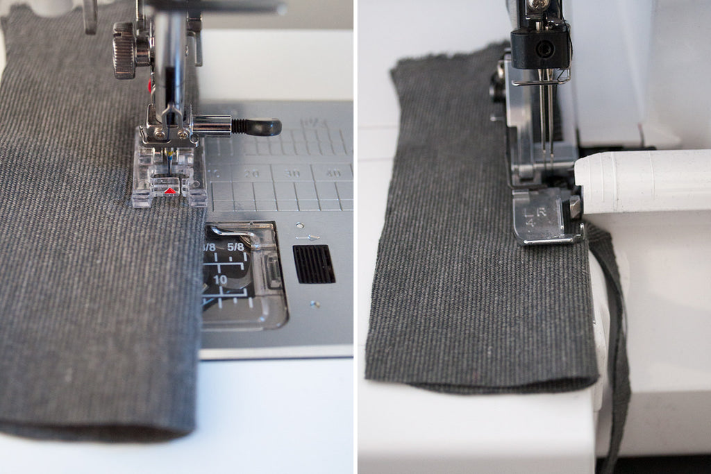 Sewing and serging ponte fabric.