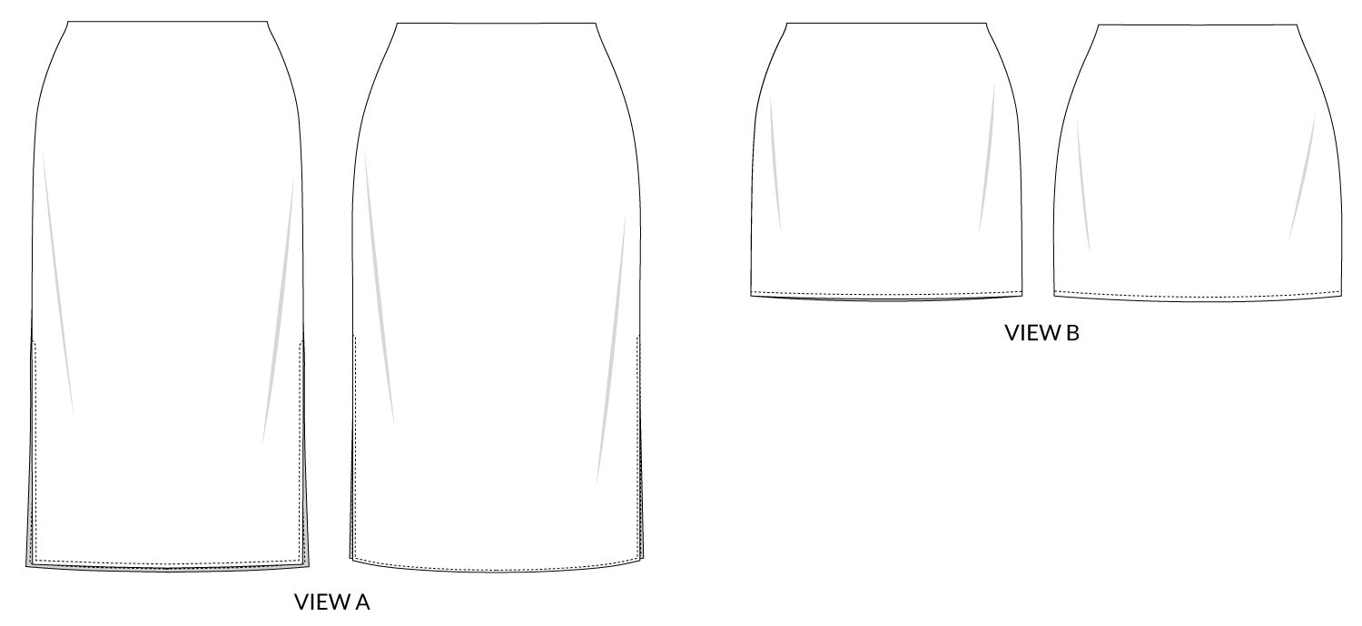 Weaver Skirt Line Drawings