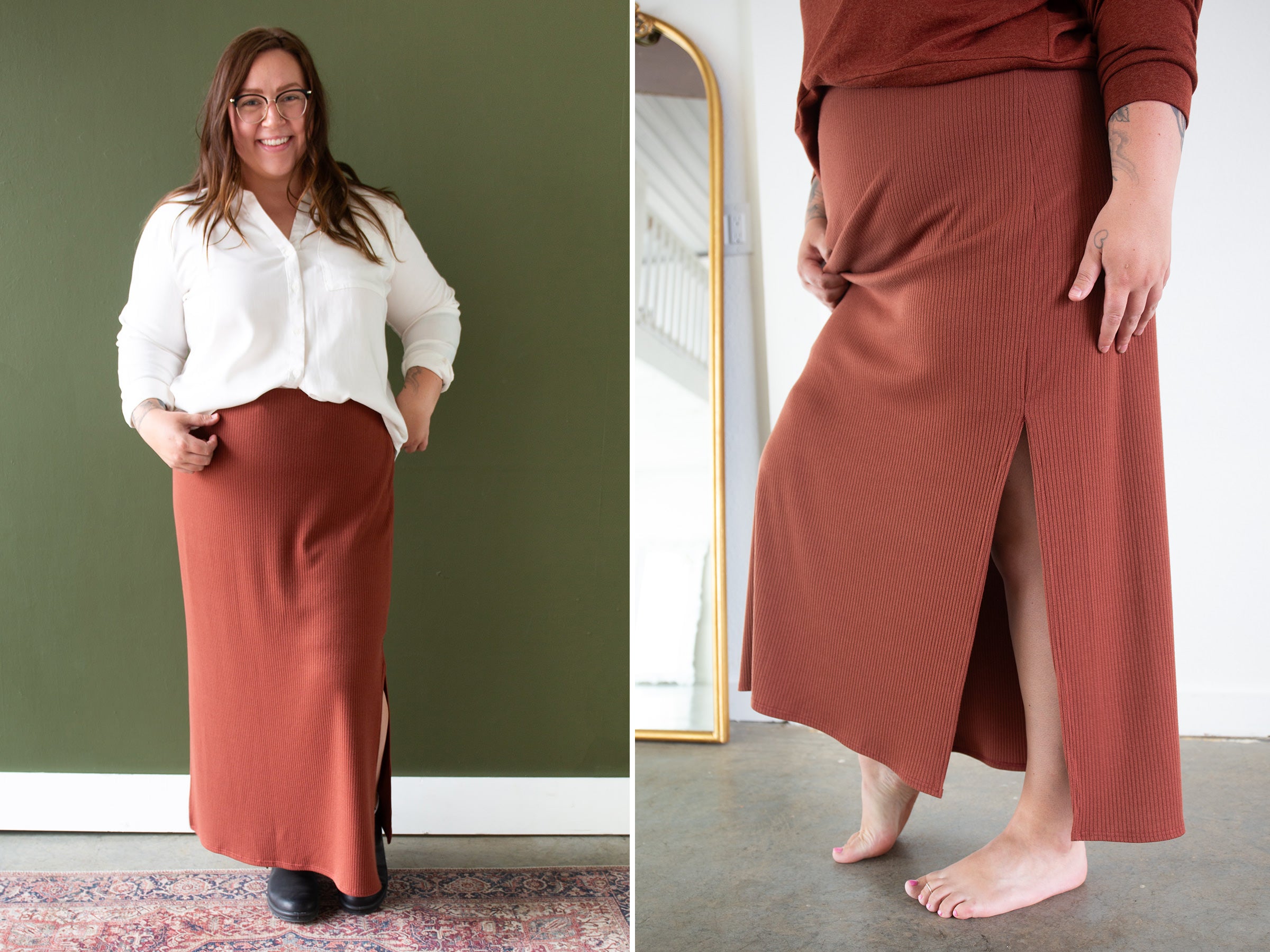 Weaver Skirt in Luxury Plush Rib Fabric from Stylemaker