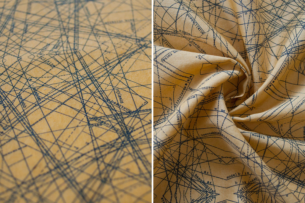 Yellow Spirodraft Voile Fabric