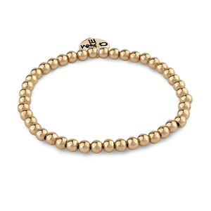 Gold Stretch Bead Charm It Bracelet - Shop The Carousel