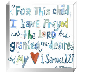 1 Samuel 1:27 Acrylic Block (blues) - Shop The Carousel
