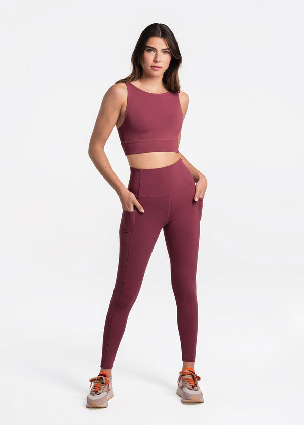 LOLE Womens Black Reid COMPRESSION Yoga Workout Cropped Leggings size L new  
