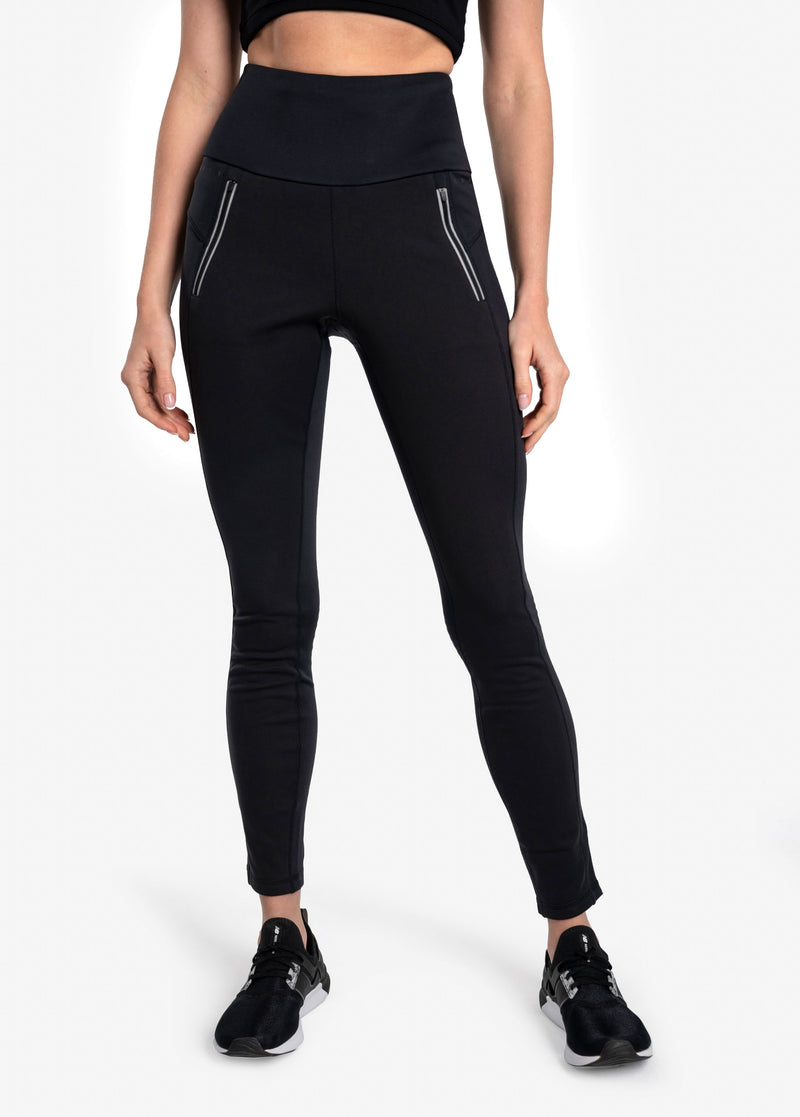 Lole High Waisted Activewear Gray and Black Leggings