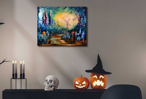 Halloween artwork hand painted by Nelson