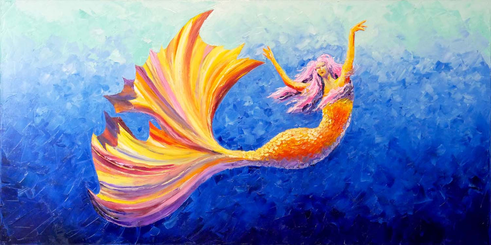 Mischief - Original Mermaid Art | Sea Siren Wall Art by Nelson – Nelson  Makes Art