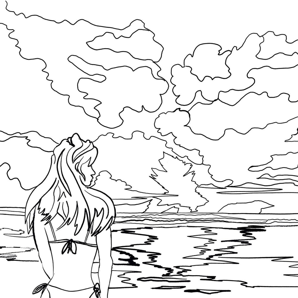 Download Free Coloring Pages | Beach, Mermaid, Nature Art | Nelson Makes Art