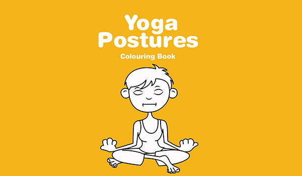 yoga postures colouring book monkey pen store