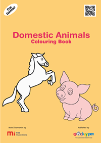 Domestic Animals Colouring Book