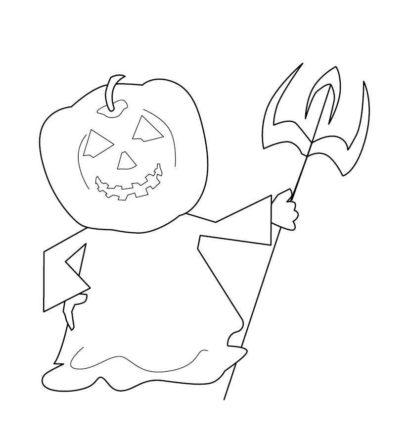 Halloween Colouring Picture