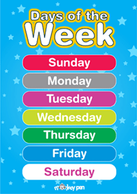  Days of the Week Poster for Kids
