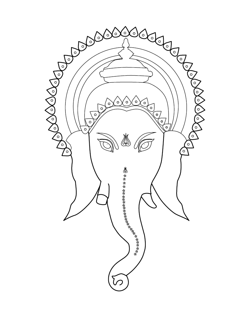 LORD GANESHA COLOURING PICTURE | Free Colouring Book for Children ...