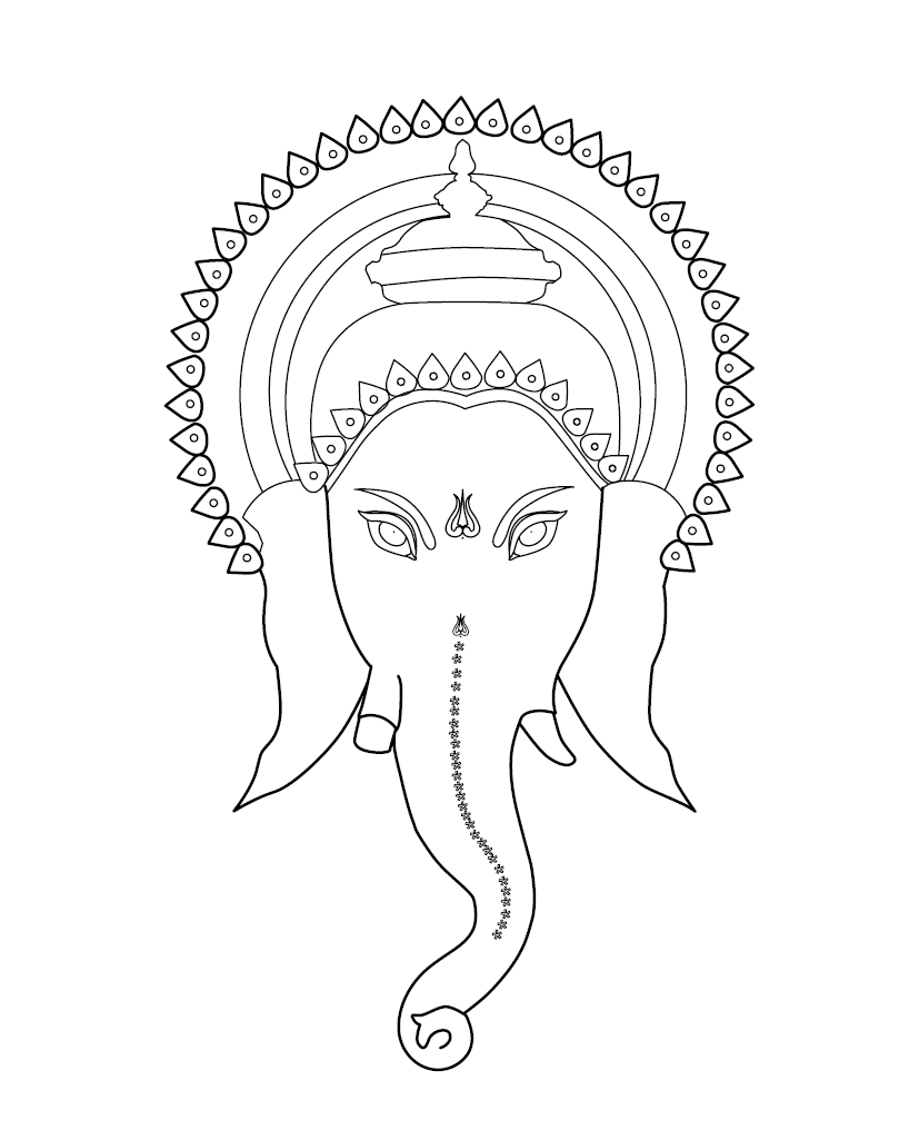 ganesh coloring pages for kids