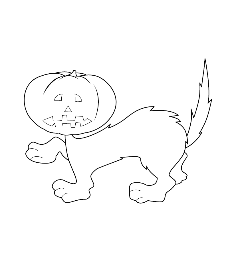 Halloween Colouring Image