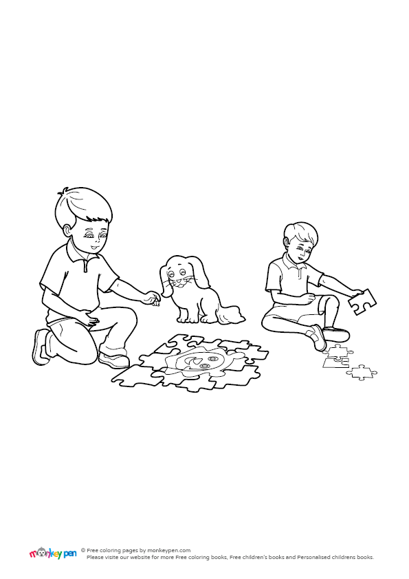 Jigsaw Puzzle Coloring Picture