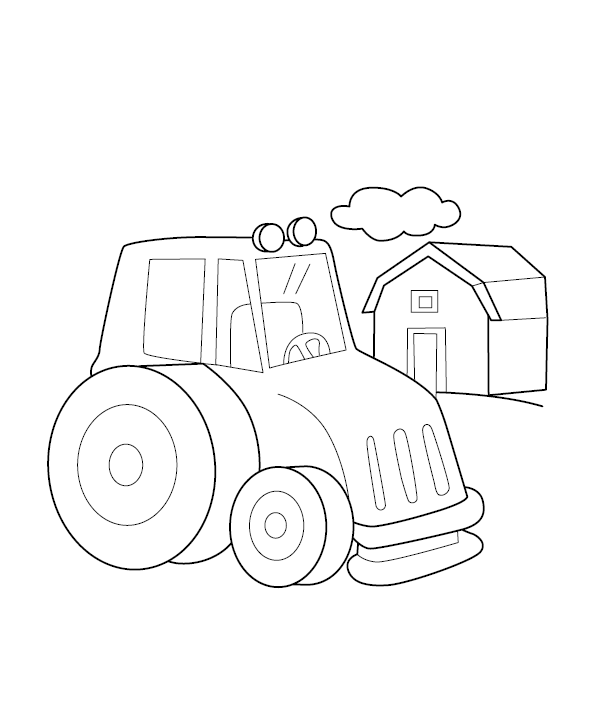 Tractor Colouring Image