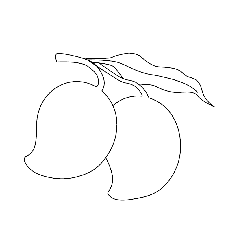 mango coloring page