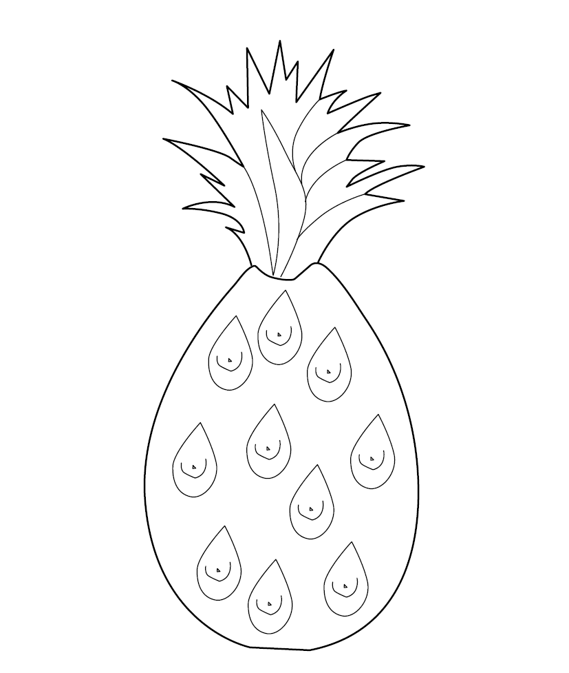 PINEAPPLE COLOURING PICTURE | Free Colouring Book for Children ...