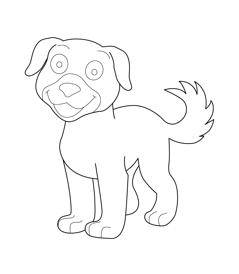 Dog #8 (Animals) – Free Printable Coloring Pages