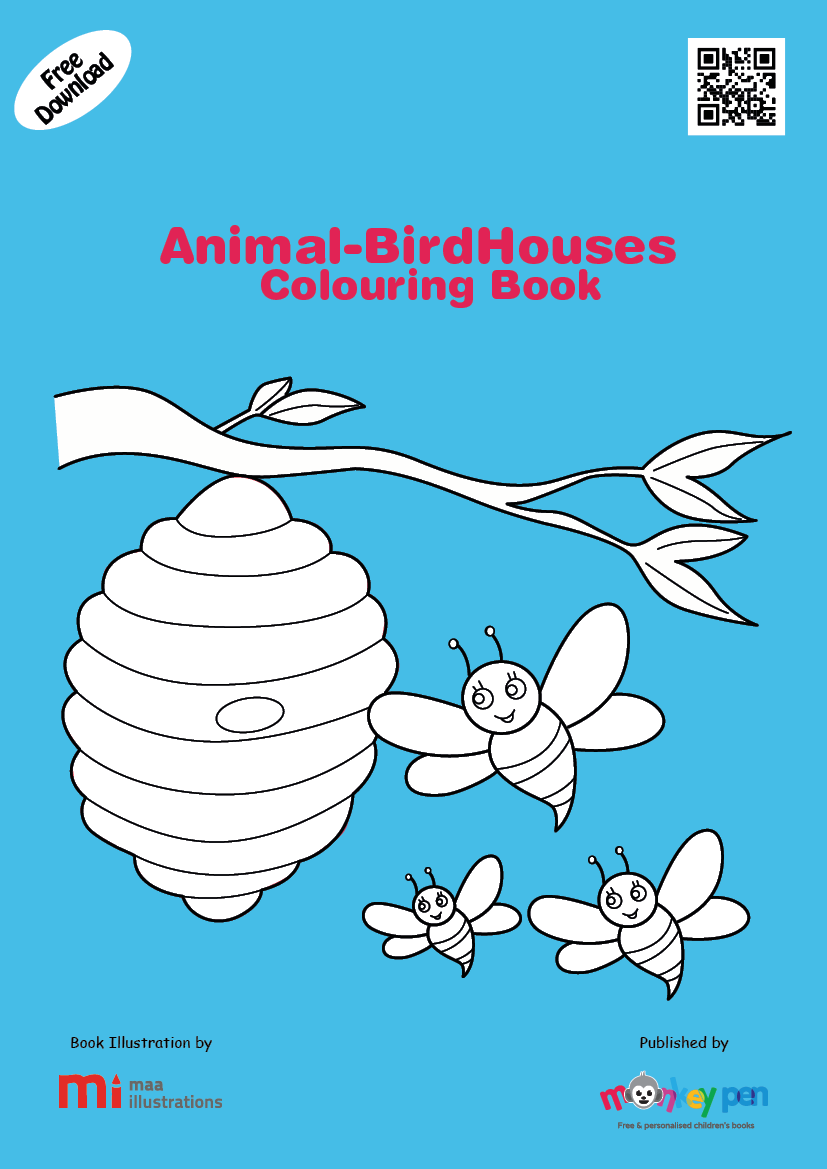 Animal/ Bird Houses Colouring Book