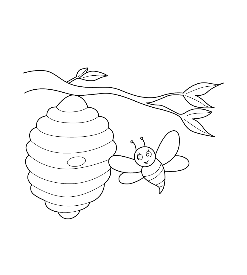 Hive Colouring Page