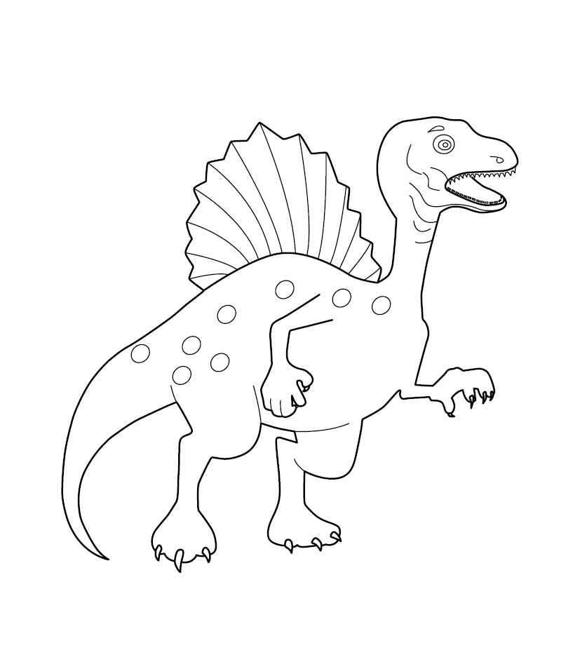 Dinosaurs Colouring Page