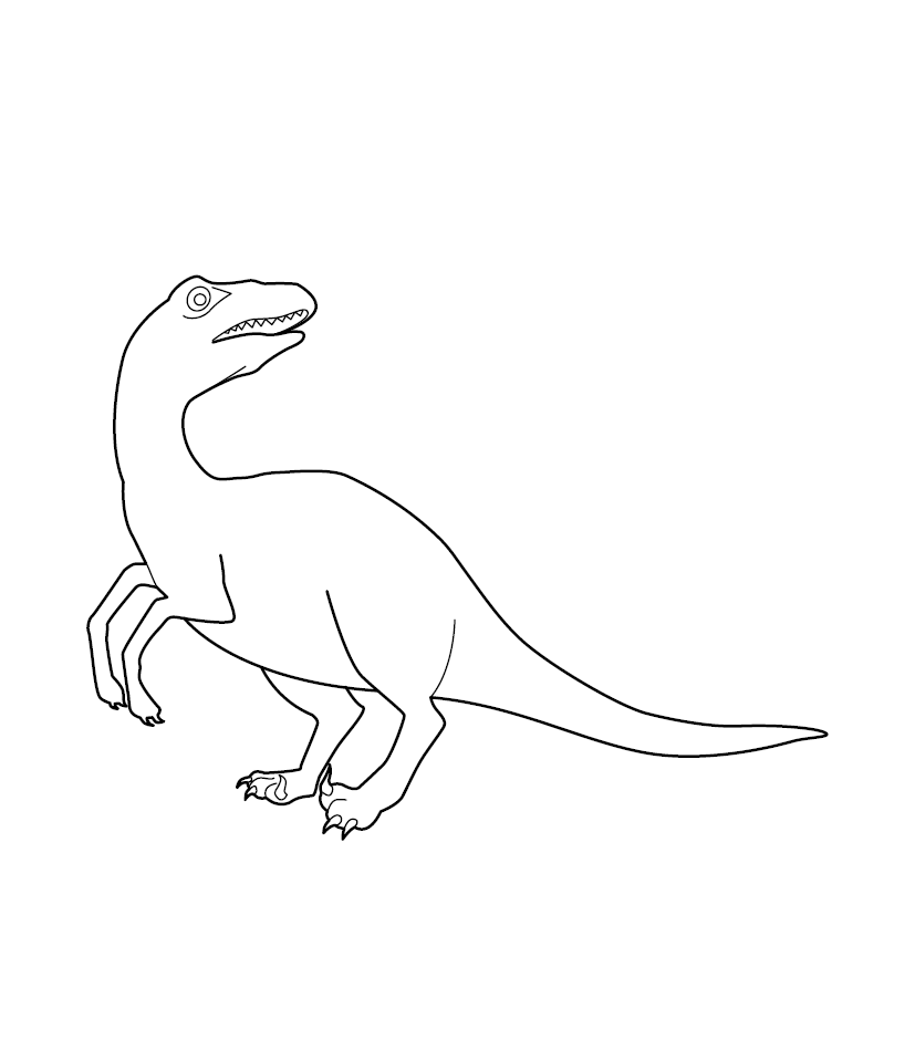 Simple Dinosaur Coloring Page  GetColoringPagescom