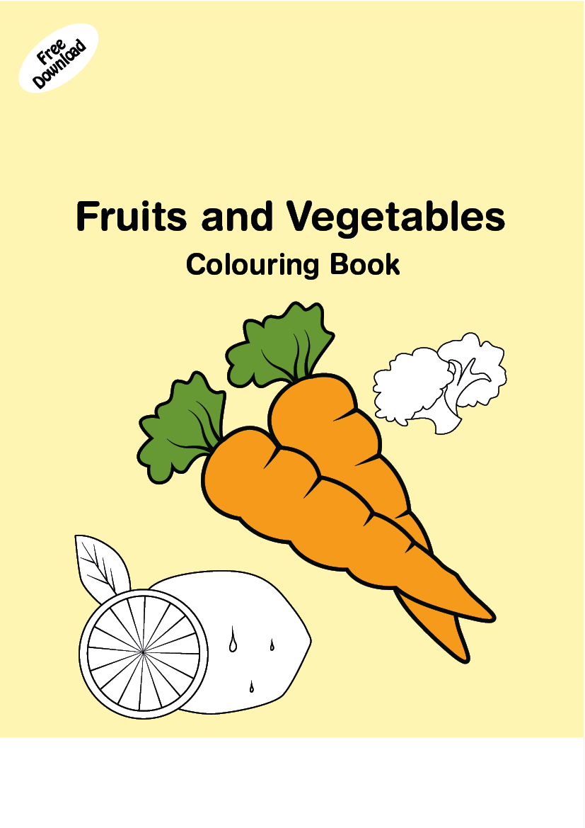 Fruits And Vegetables Colouring Book – Monkey Pen Store