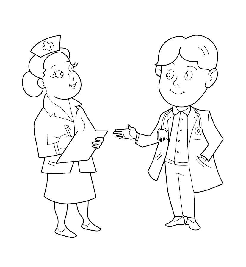 Doctor/ Nurse Colouring Picture