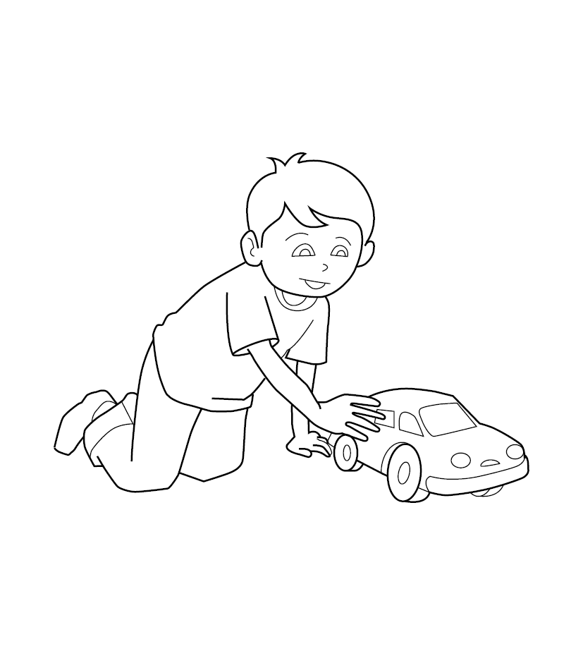 Toy Car Colouring Picture